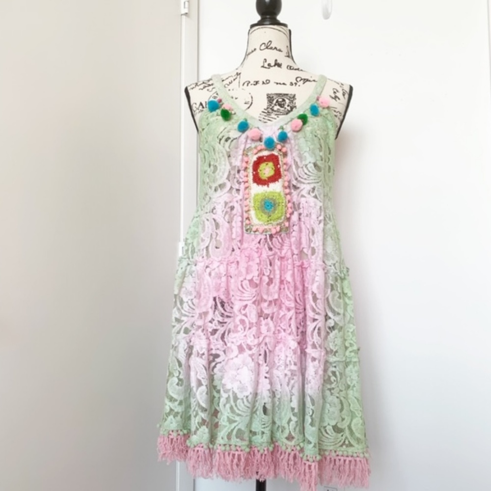 NWT Antica Sartotia Boho Lace Dress/Tunic/Coverup